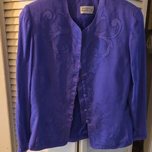 Adrianna Papell Women's Vibrant Purple Blazer